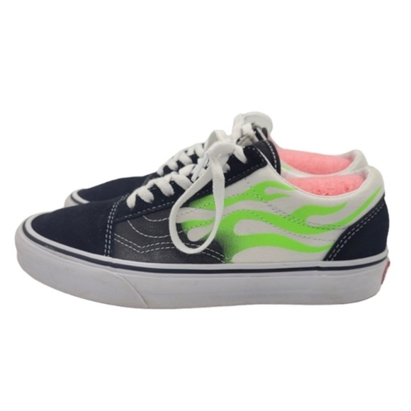 Vans Unisex Off the Wall Old Skool Flame Canvas Skate Sneakers Men’s 5.5 Women 7 - Picture 1 of 11